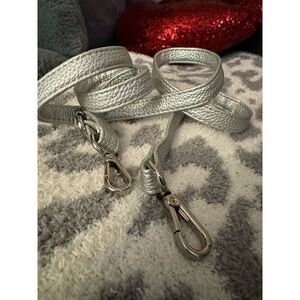 Add on bag/purse/pocketbook novelty strap silver metallic